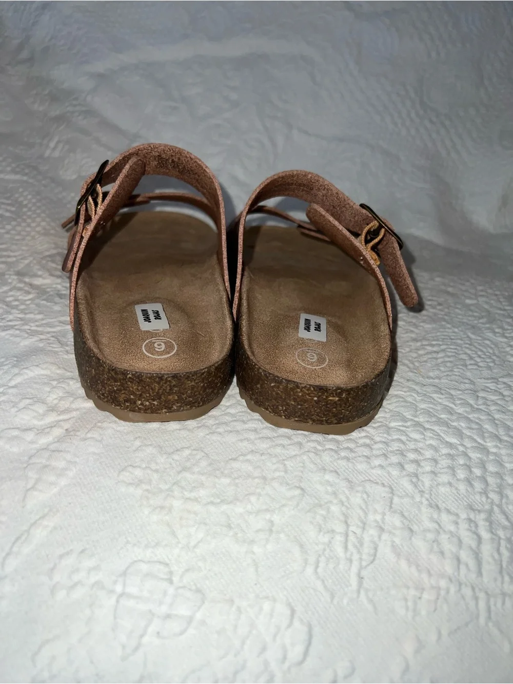 💙 NWOT Cat & Jack Drew Slip-On Footbed Sandals Girls Size 6 = Women’s 8